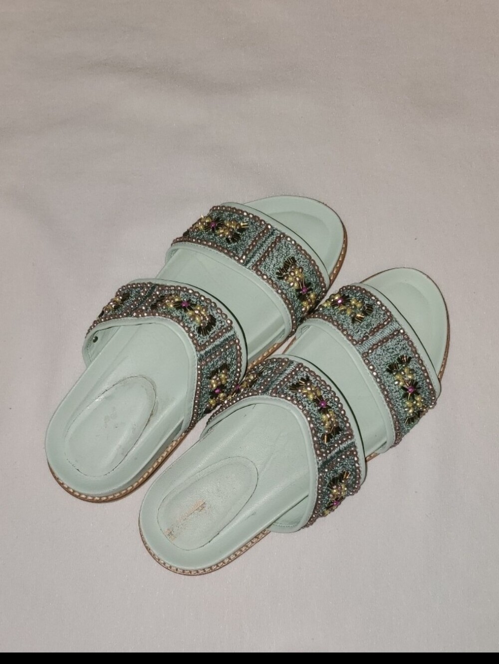 Sam Edelman Sandals Size 10 Leather Sandals Size 10 Sam Edelman Otto Sandal Mint - Picture 6 of 12